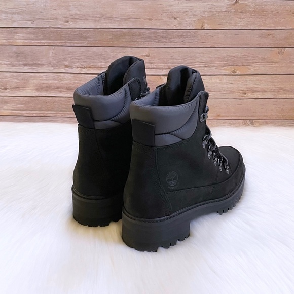 Timberland Women’s Courmayeur Valley Black Waterproof Hiker Boots - Picture 5 of 8